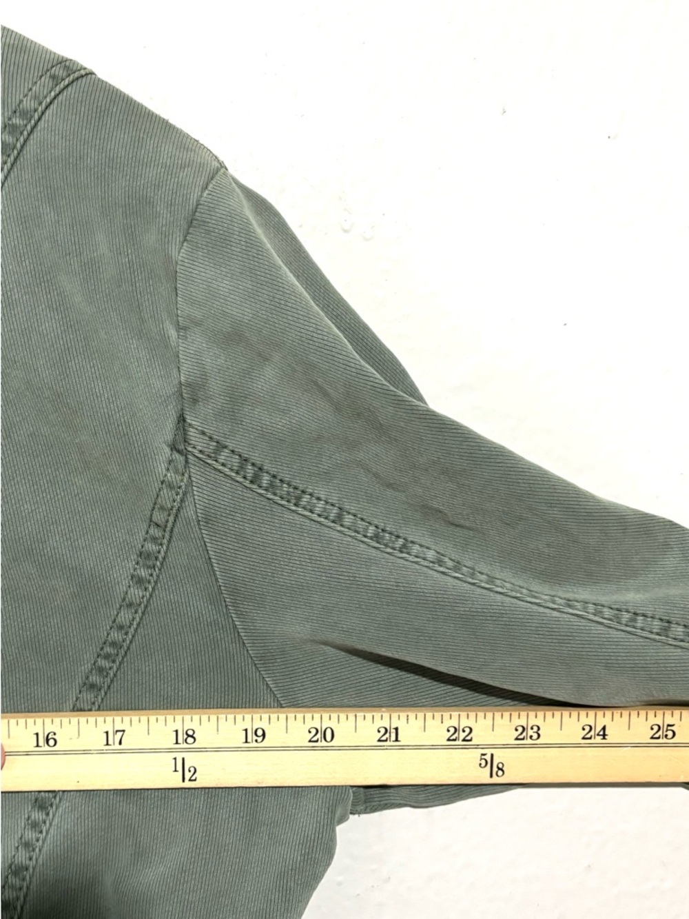 Anthropologie Washed Sage Green Utility Moto Jacket - Picture 8 of 10
